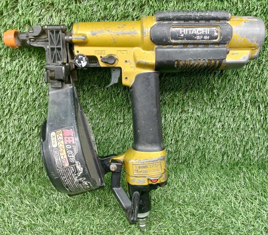 中古品 HITACHI 日立工機 41mm 高圧 ねじ打ち機 WF4H ゴールド 本体のみ