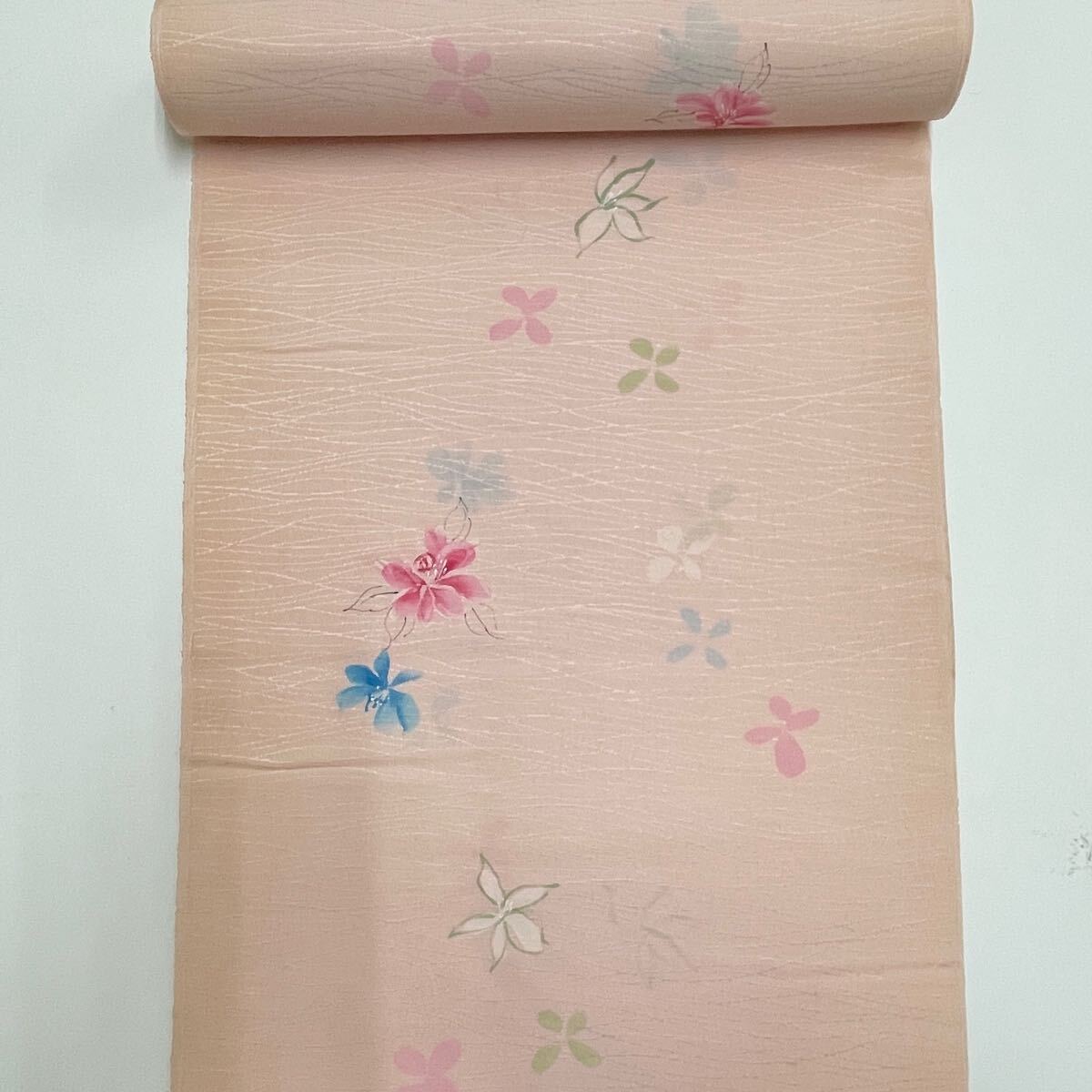◆反司◆a2172 【羽尺】シルクウール 反物 交織 毛 化繊 絹混 小紋 着物 着尺 羽尺 呉服屋 反物 未仕立て リメイク 新品 紋意匠など