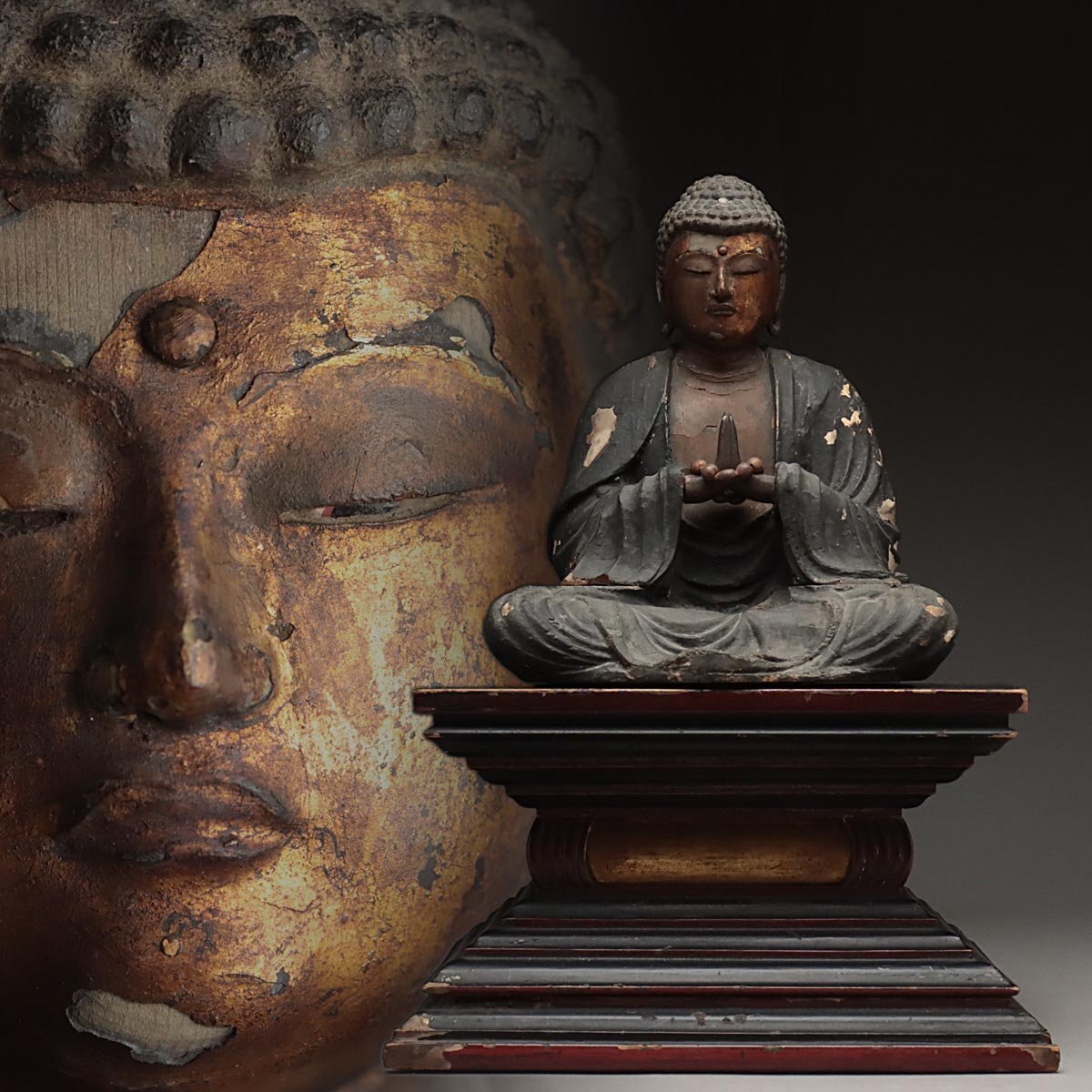 ◇澄◇ 時代 釈迦如来 特大105cm 鍍金 玉眼 寺院買取 仏像唐物 ◇澄◇ 時代 釈迦如来 特大105cm 鍍金 玉眼 寺院買取 仏像唐物
