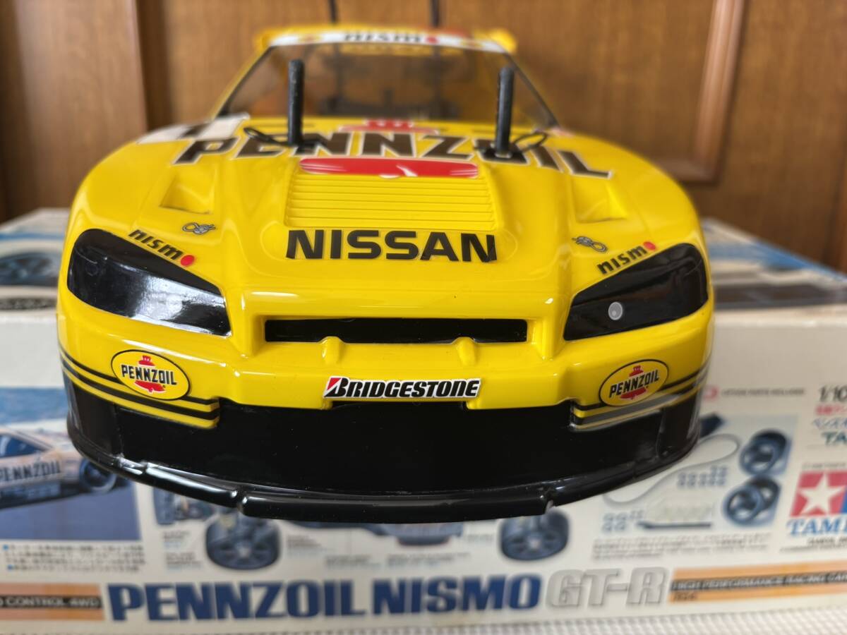 破損ありタミヤラジコンペンズオイルスカイラインGT-R TA03F 破損ありタミヤラジコンペンズオイルスカイラインGT-R TA03F