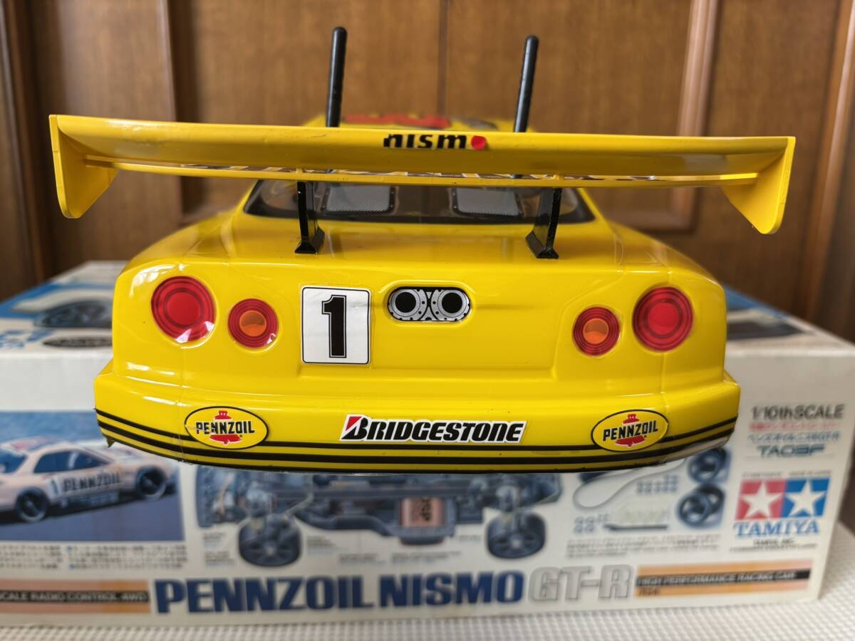 破損ありタミヤラジコンペンズオイルスカイラインGT-R TA03F 破損ありタミヤラジコンペンズオイルスカイラインGT-R TA03F
