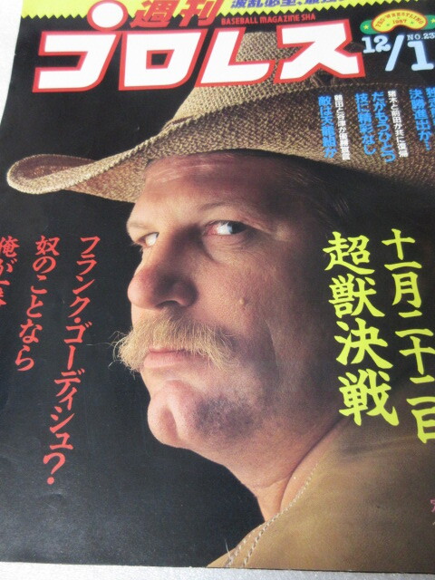 「週刊プロレス　NO.233　1987．12／1」豬木マードック対前田マシン　ベースボールマガジン社 