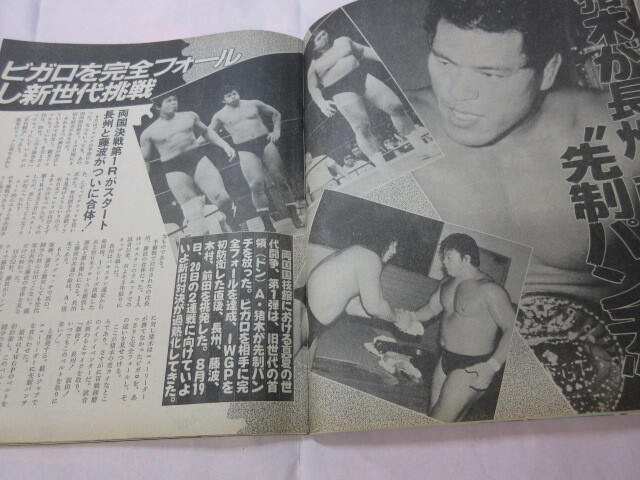 「週刊プロレス　NO.217　1987．8／18」　ニューリーダーズ　豬木対ビガロ　ベースボールマガジン社 