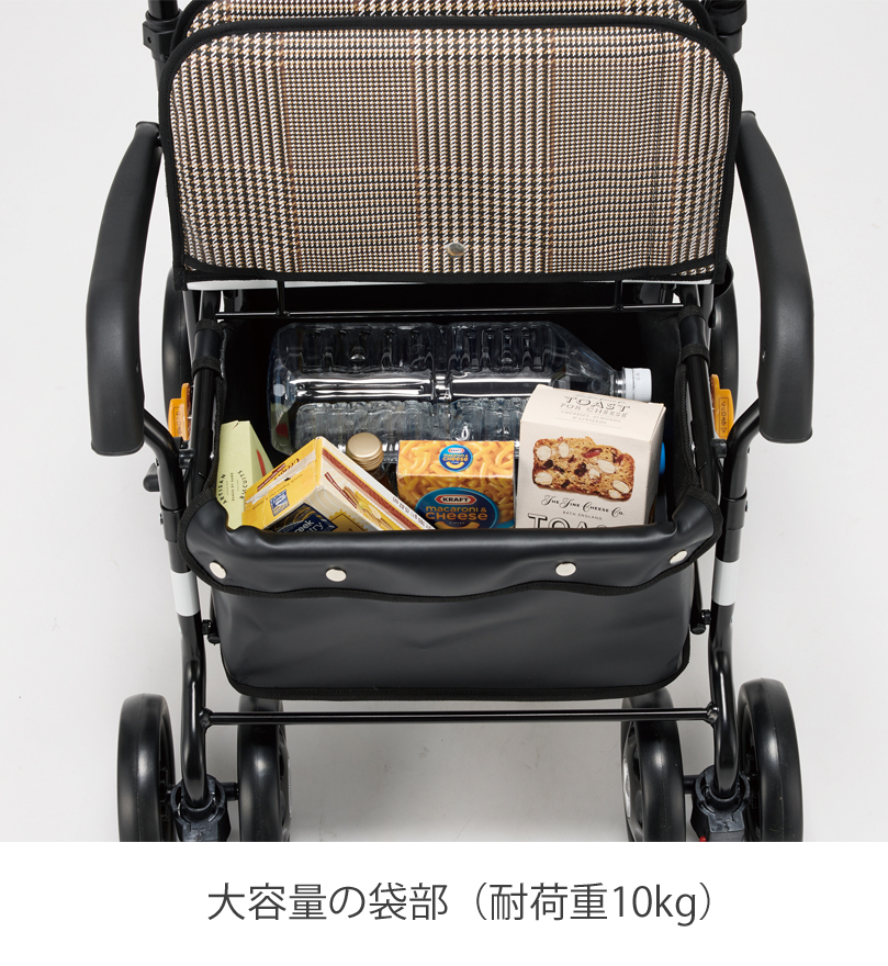  широкий bru| чёрный проверка (maki Tec )NOB-42KC коляска для пожилых box модель 