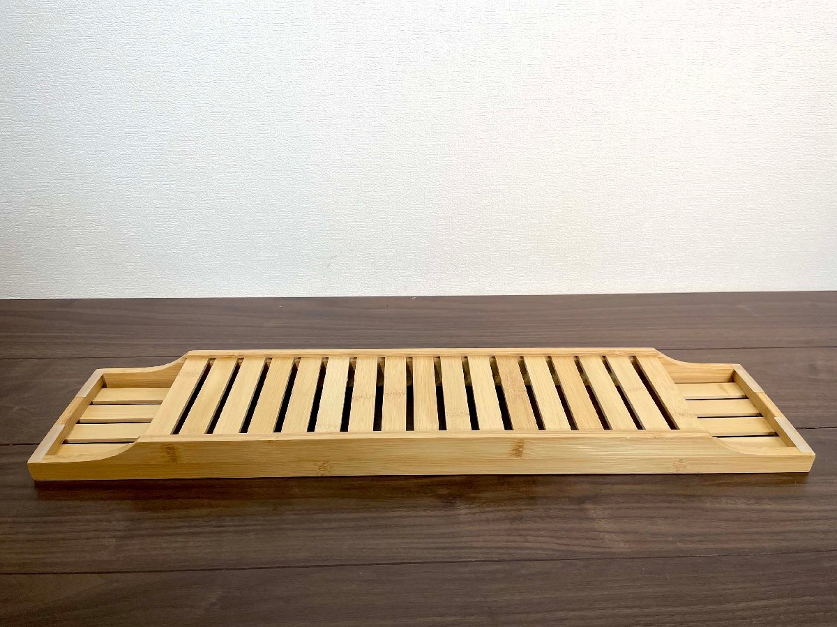 【福岡】バスタブトレー◆バステーブル◆タオル◆砂時(shí)計(jì)◆ZARA HOME 他◆トレーW700 H43 D150◆モデルR展示設(shè)置品◆BR6978_Ts