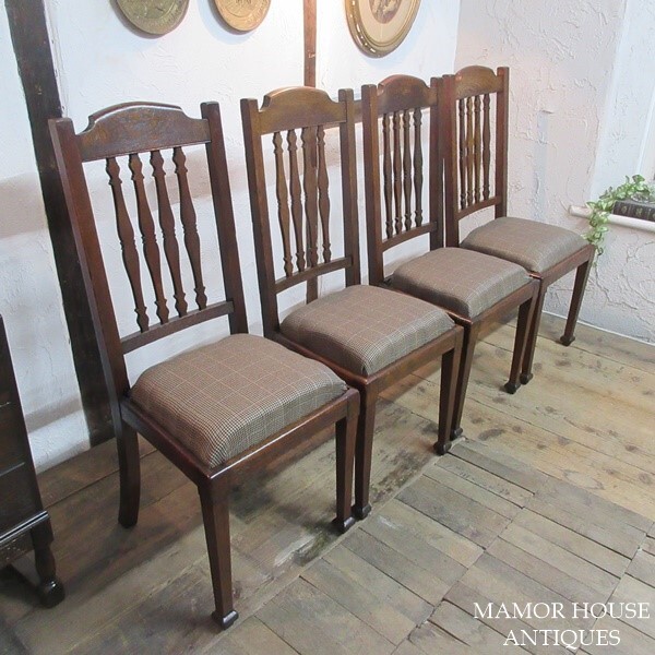 イギリス アンティーク 家具 ダイニングチェア 椅子 イス ラダーバック