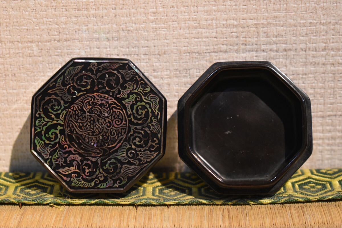 美品 倶利香合セット 茶道具 漆工芸 漆器 京漆 骨董 古美術 中国