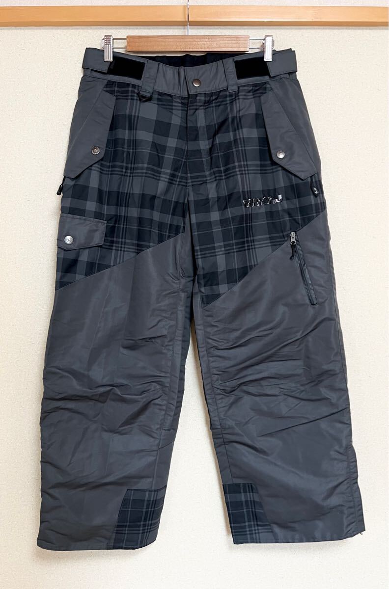 [BURTON] CARGO PANT チェック切替 スノボウェア カーゴパンツ L グレー メンズ バートン