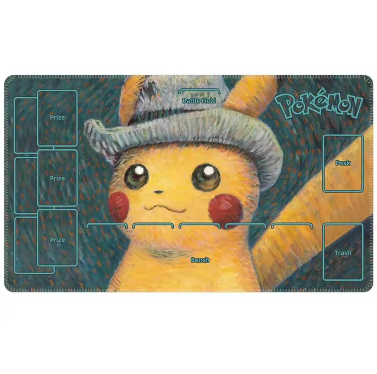 ポケモンカード　プレイマット　ピカチュウ油絵①