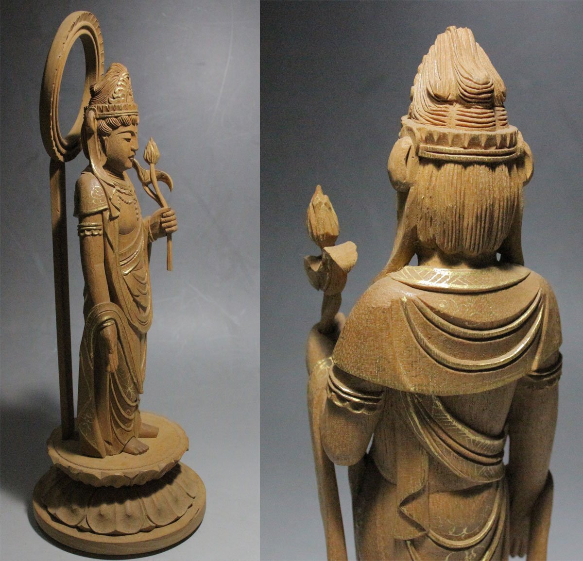  era market #. old . now # hinoki cypress structure gold mud paper . sound bodhisattva . image # Buddhist image * Buddhism fine art 