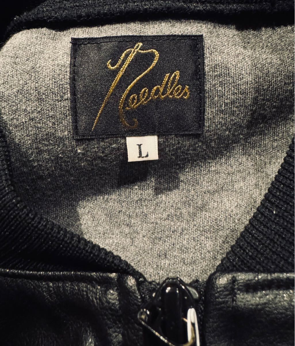 未使用】Needles トラックジャケット L 黒紫 タグ付き フェイク 未使用】Needles トラックジャケット L 黒紫 タグ付き フェイク