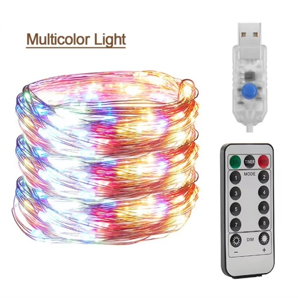USB電源 LED イルミネーション ライト 5m リモコン付き スイッチ付き ワイヤー LEDテープライト 學(xué)祭 パーティ 誕生日 イベント 結(jié)婚式