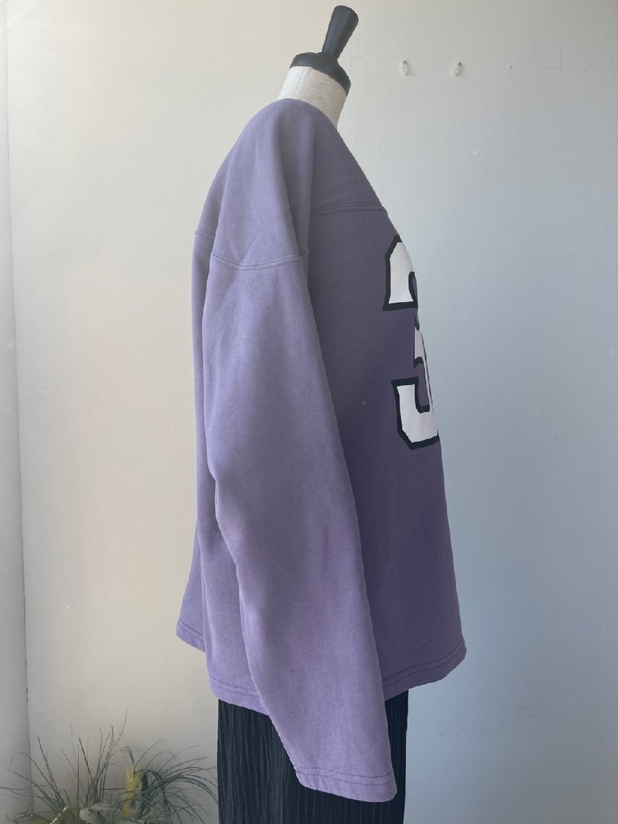 MICALLE 　中古　レディース　トップス　カットソー　トレーナー　長袖　パープル　ナンバーロゴ　美品