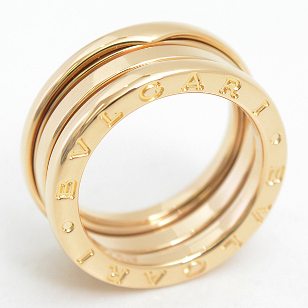 ブルガリ 指輪 レディース メンズ ビーゼロワン B-ZERO1 リング 52號 イエローゴールド BVLGARI 750YG　中古