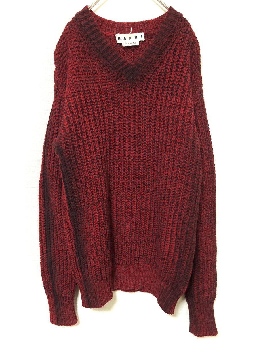 マルニ marni スプレー ウール Vネック ニット セーター メンズ マルニ marni スプレー ウール Vネック ニット セーター メンズ