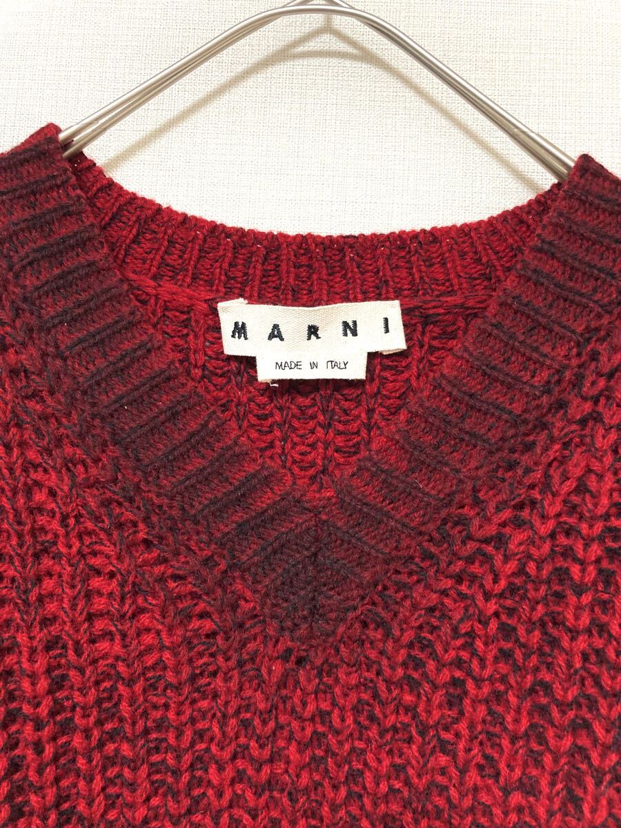 マルニ marni スプレー ウール Vネック ニット セーター メンズ マルニ marni スプレー ウール Vネック ニット セーター メンズ