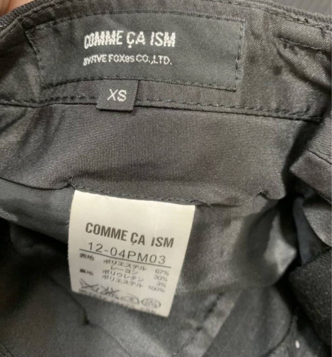 COMME CA ISM コムサイムズ 黒 セットアップ上下 ジャケット パンツ スーツＸＳ　 パンツスーツ ストライプ_画像4