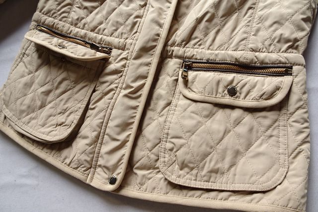 ZARA BASIC/ザラ/ジャケット/ジャンパー/アウター/キルティングステッチ/前ジップアップ/フラップポケット/ベージュ/EURサイズM(12/4R6)_画像7