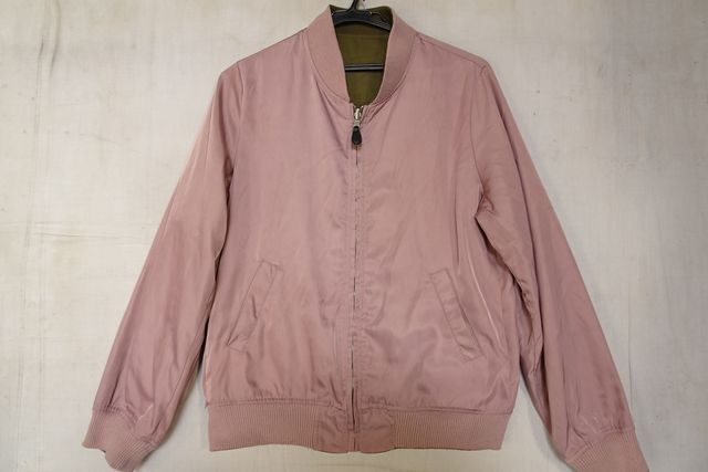 Private Pause/プライベートポーズ/リバーシブルブルゾン/ジャンパー/アウター/前ジップアップ/くすみピンク/カーキ/Mサイズ(12/19R6)_画像1