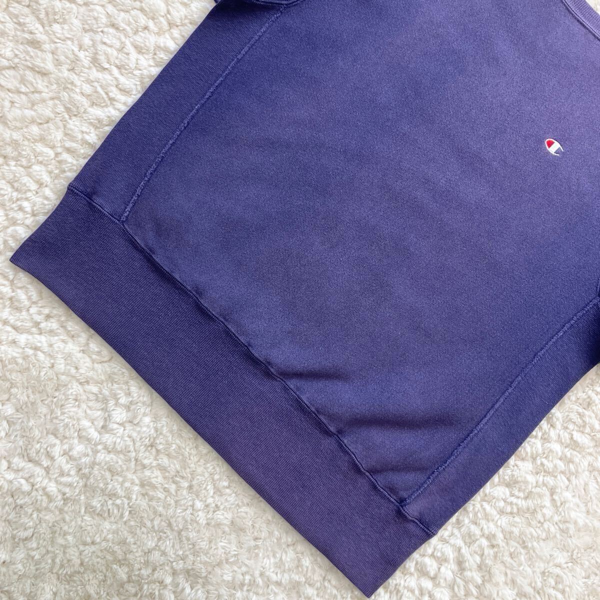 90s USA製 ナス紺 グッドフェード リバースウィーブ L Champion 90s USA製 ナス紺 グッドフェード リバースウィーブ L Champion