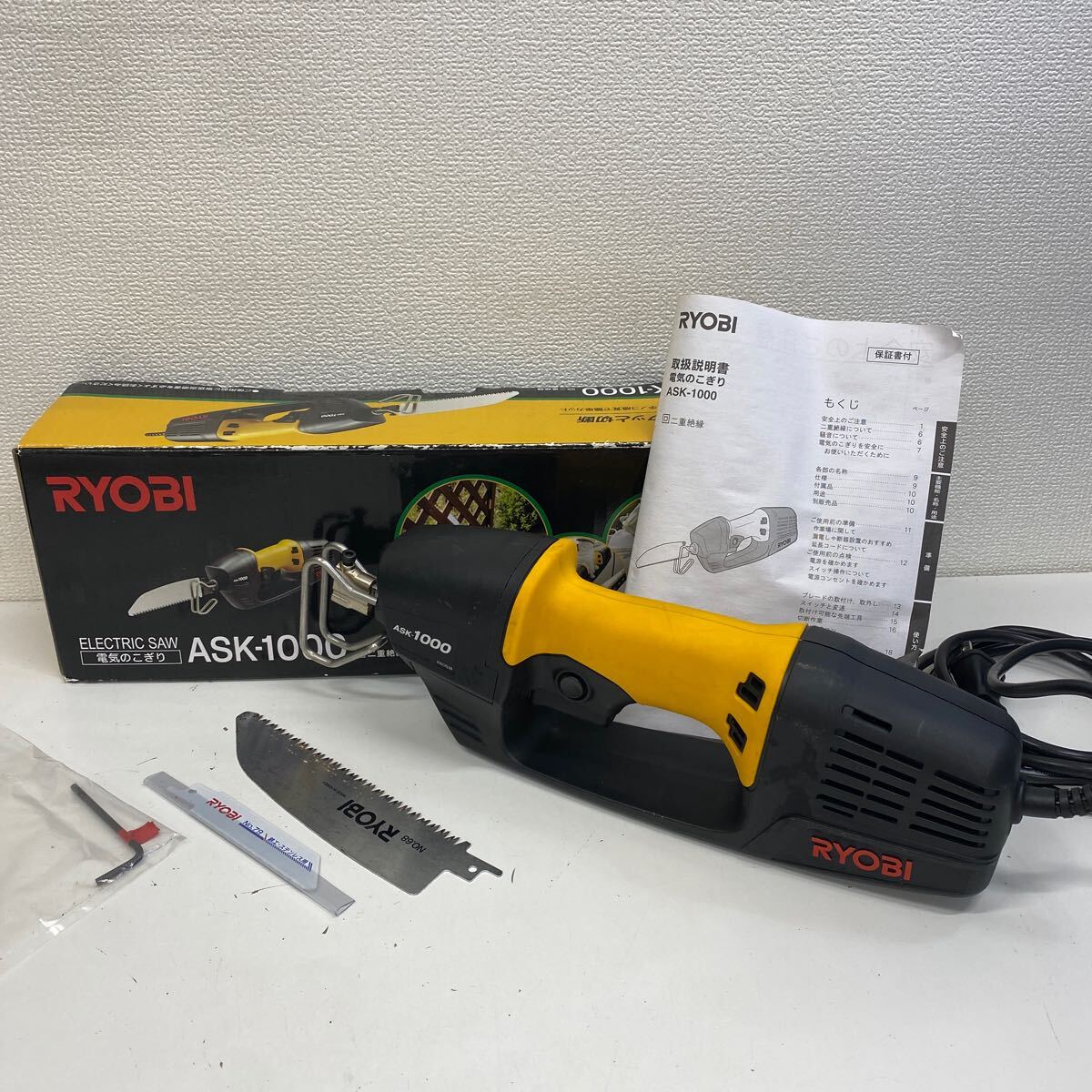 refle● 動作品　RYOBI 電気のこぎり ASK-1000 未使用品　電動工具 RYOBI 電気ノコギリ ASK-1000の中古 中古A(美品) 《千葉》中古工具販売