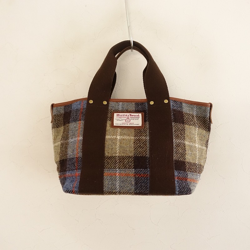 ハリスツイード Harris Tweed *トートバッグ*かばん手提げチェック1024(ba7-2410-135)【42K42】