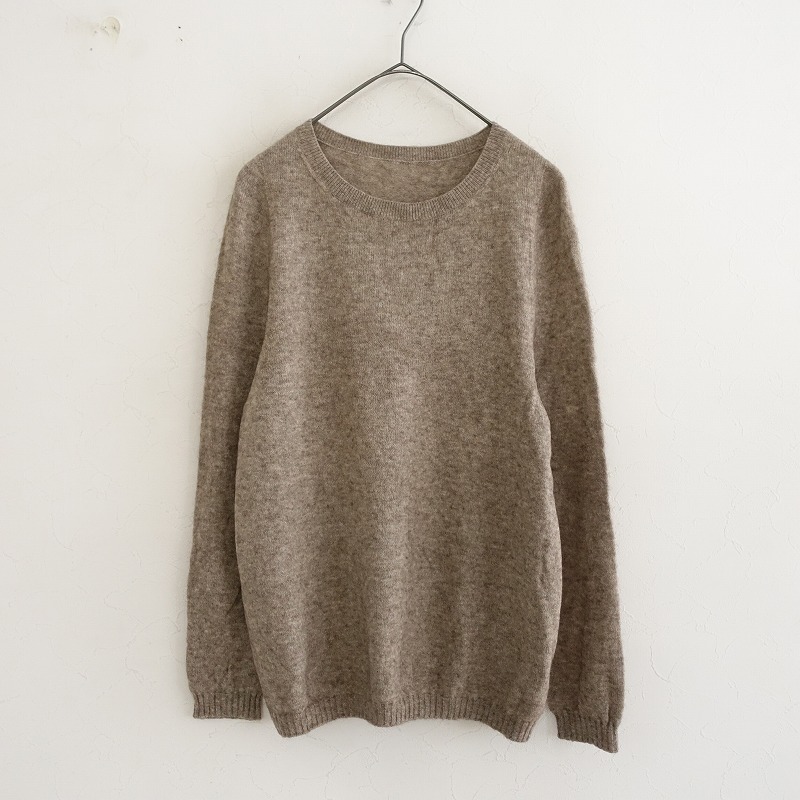 ファクトリー FACTORY *ヤクニットプルオーバー*2セーター毛トップス杢ブラウンシンプル(1-2411-114)【40L42】