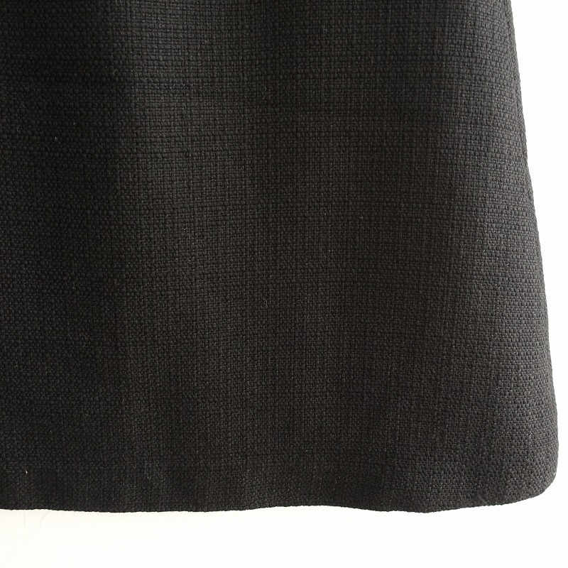 サリースコット Sally Scott *コットンウール臺形スカート*9黒ブラックひざ丈(sk33-2411-254)【60L42】