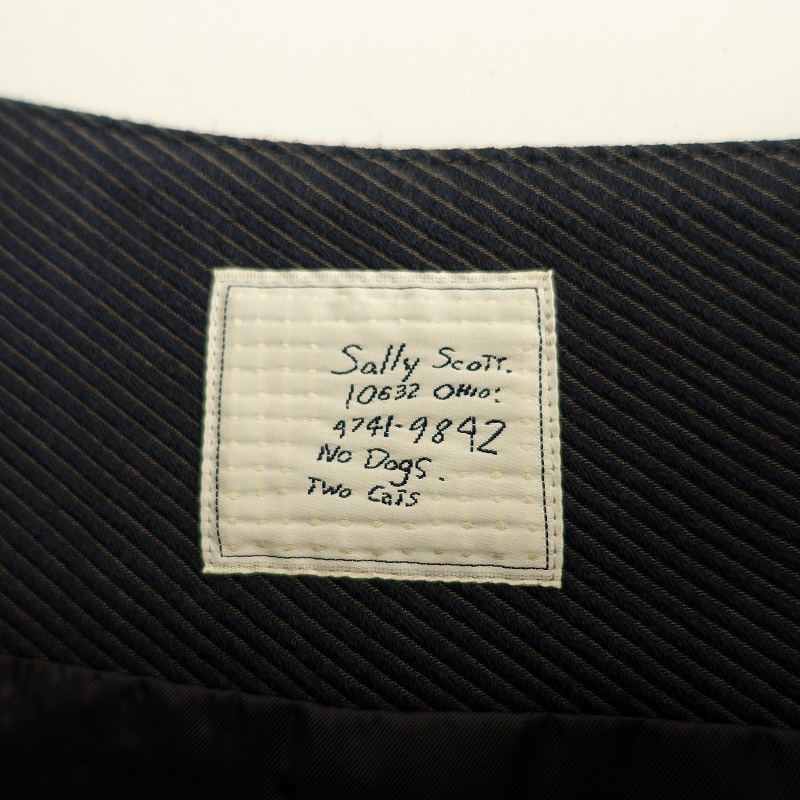 サリースコット Sally Scott *ウール混臺(tái)形スカート*9ネイビー系ひざ丈(sk33-2411-252)【60L42】