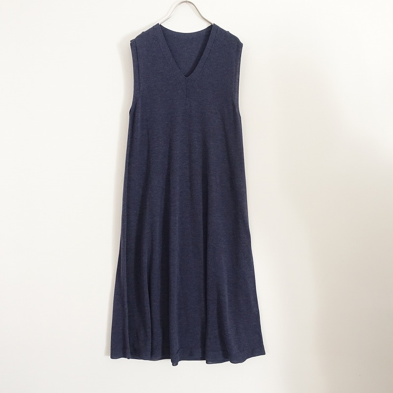 //シロップ. Syrup. *ニットノースリワンピース*SロングベストVネック1123(10-2311-108)【50L32】