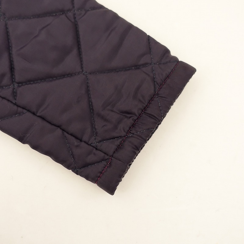 http://ラベンハム LAVENHAM *フード付きキルティングジャケット*36ダークパープルキルト中綿(jk33-2311-285)【32K32a】