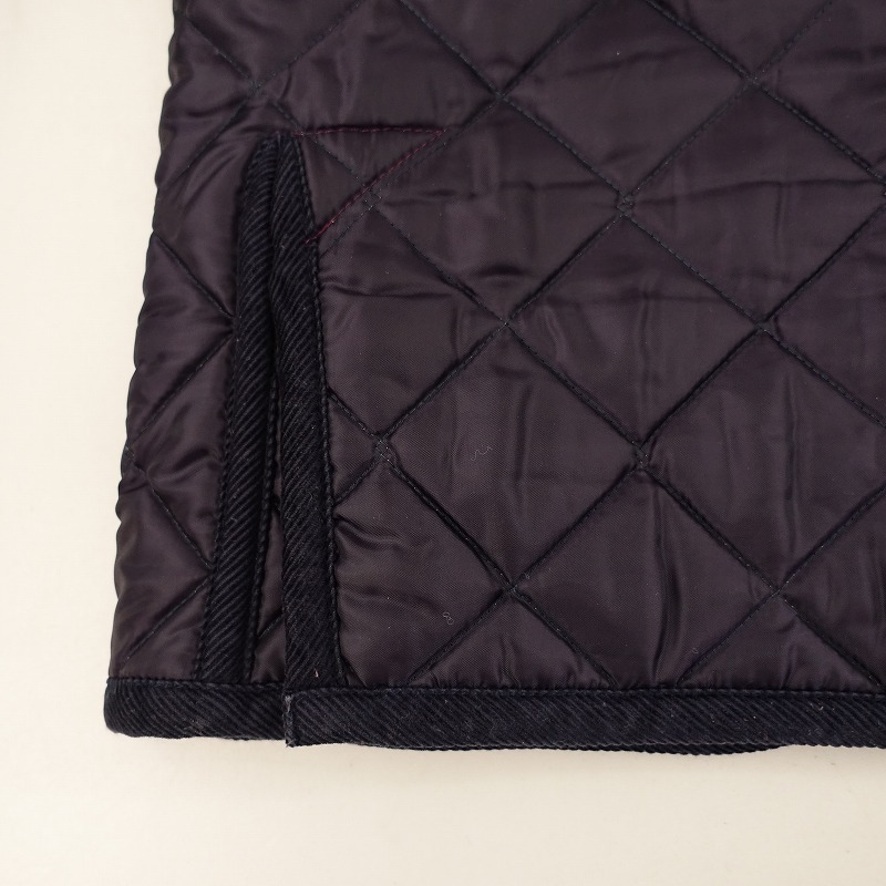 http://ラベンハム LAVENHAM *フード付きキルティングジャケット*36ダークパープルキルト中綿(jk33-2311-285)【32K32a】