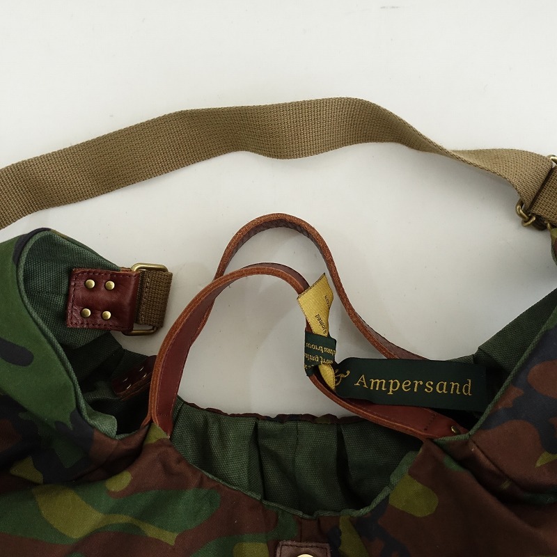 アンパサンド ampersand *リバーシブル2wayバッグ*かばんトートショルダーカモフラ迷彩1124(ba7-2411-144)【03L42】