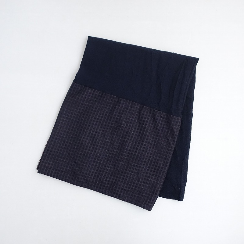 ダニエラグレジス DANIELA GREGIS *ウール大判ストール*毛濃紺