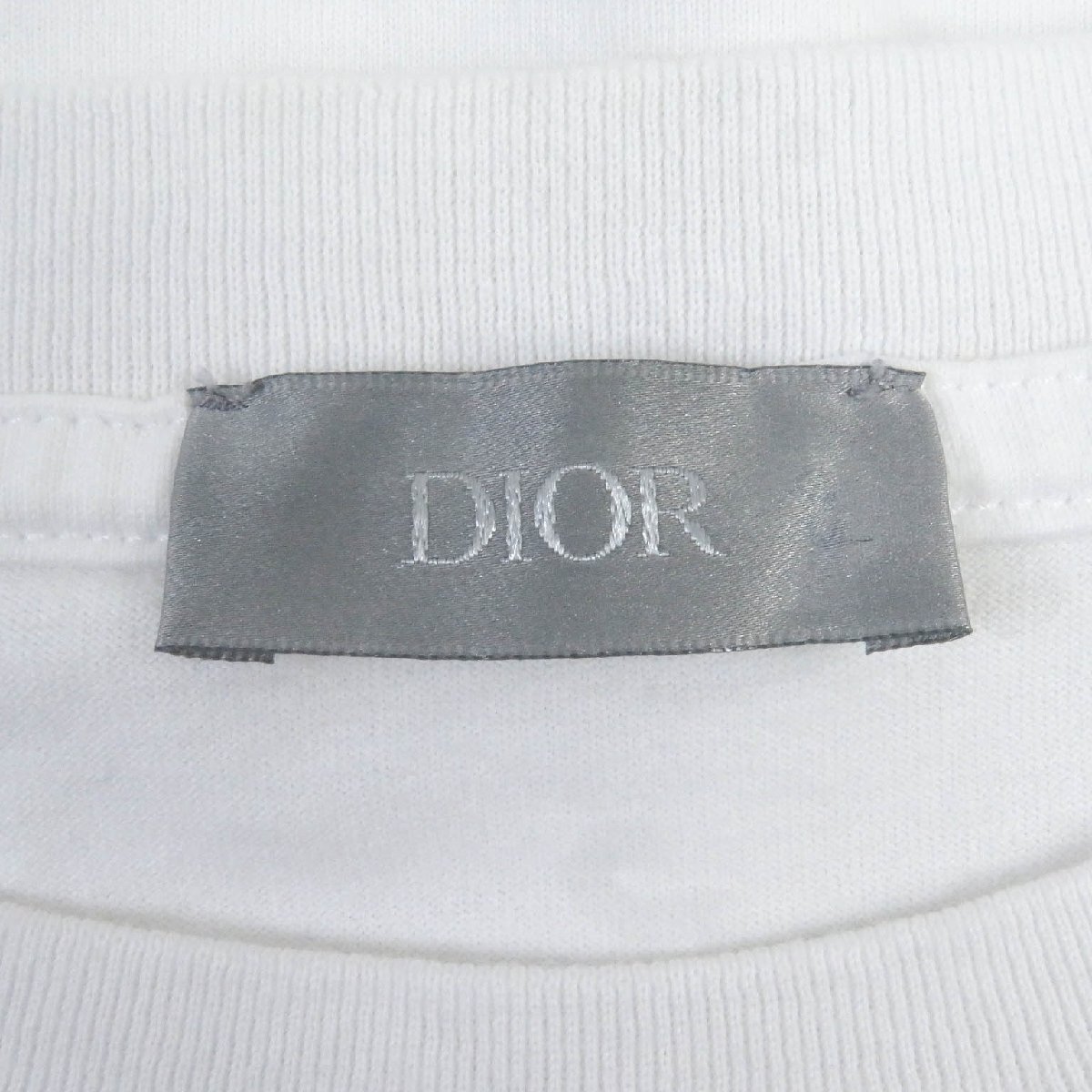  ultimate beautiful goods *DIOR Dior Homme 243J634A0677 back Logo embro Ida Lee short sleeves pocket T-shirt white M Italy made regular goods men's 