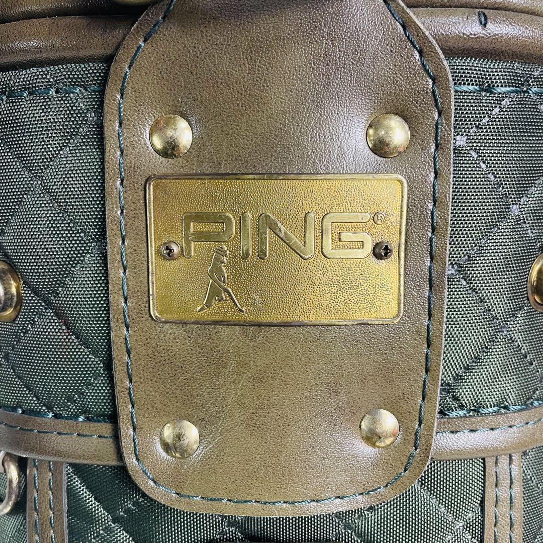 美品】PING ピン ゴルフ キャディバッグ モスグリーン 超軽量【9 美品】PING ピン ゴルフ キャディバッグ モスグリーン 超軽量【9