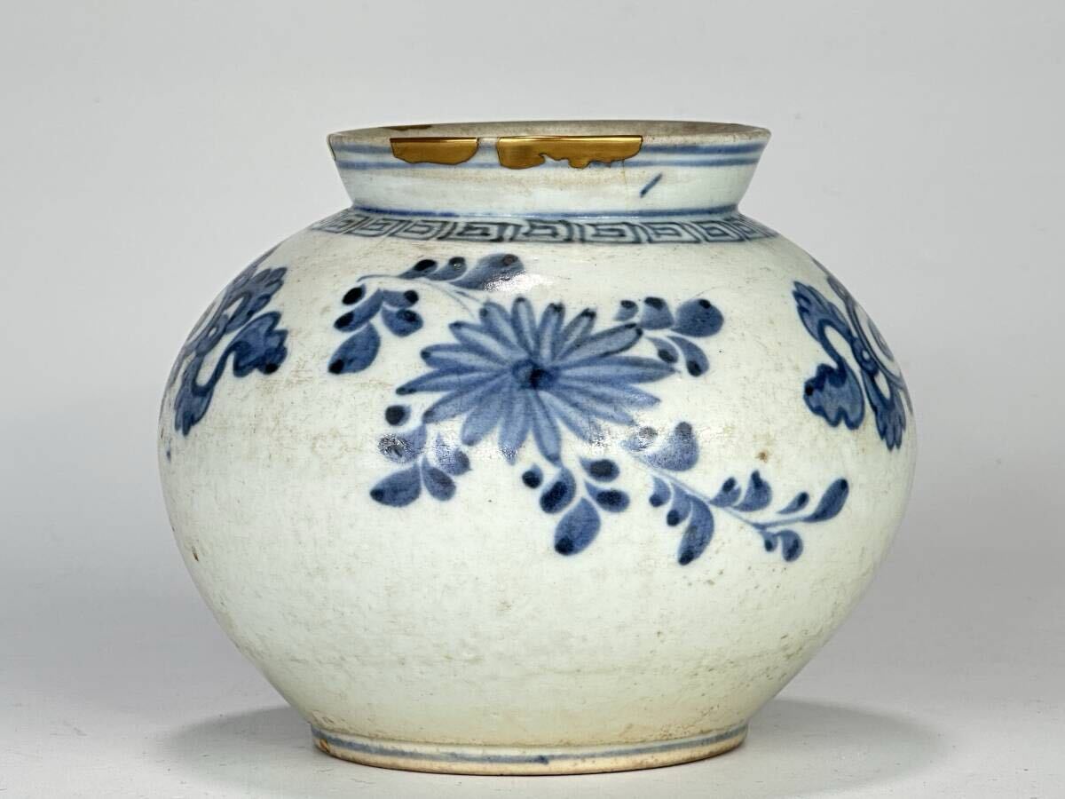 朝鮮美術 李朝時代 青花鳳凰文小壺 青華 染付 花器 花入 時代物 古物 朝鮮美術李朝時代青花鳳凰文小壺 青華染付花器花入時代物古物