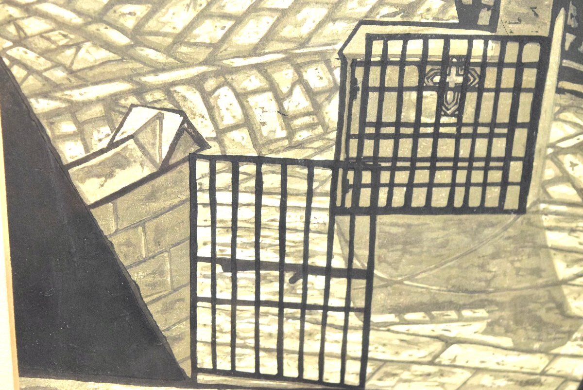 Yahoo!オークション - (9-25604)田川憲『甃の門』木版画 版画 自