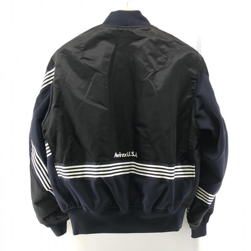 【中古】AVIREX CROSSOVER MA-1 ブラック size L 　アヴィレックス[240024490690]