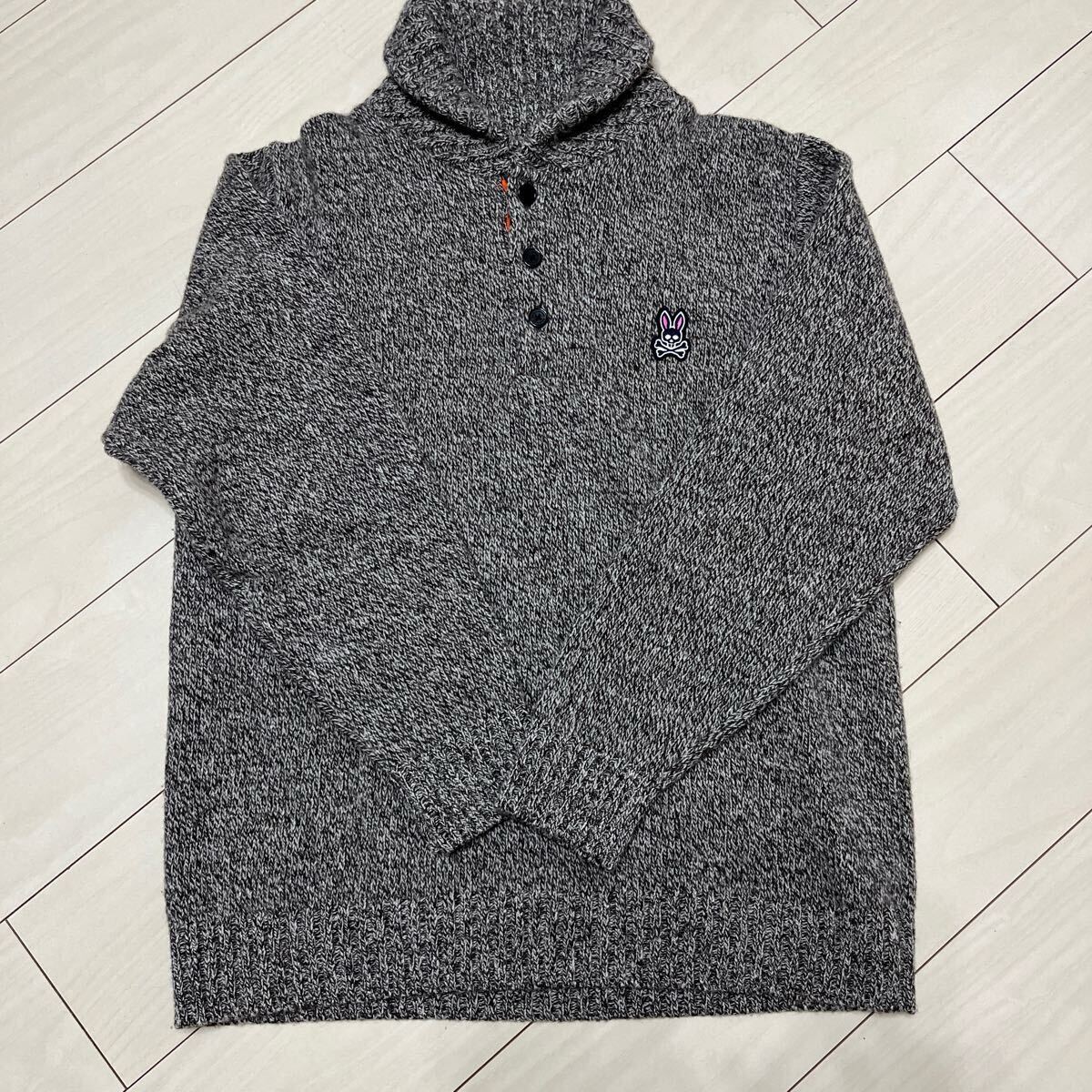 Psycho Bunny サイコバニー 厚手セーター アウター メンズサイズ XL 茶系 毛100%_画像1