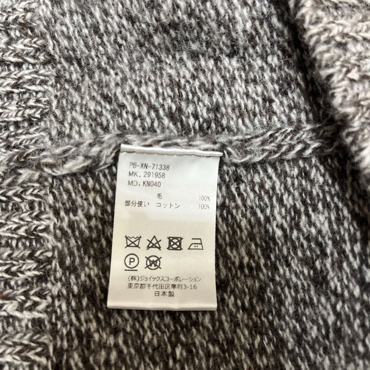 Psycho Bunny サイコバニー 厚手セーター アウター メンズサイズ XL 茶系 毛100%_画像9
