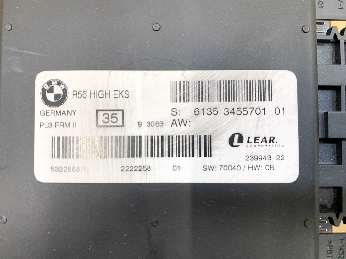 BMW MINI ミニクーパー クラブマン R55 右H ABA-ML16 純正 フットウェルモジュール 3455701-01