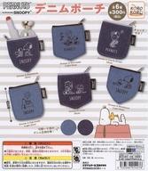 中古紙製品 ガチャ台紙 「コロコロスヌーピー デニムポーチ」_画像1