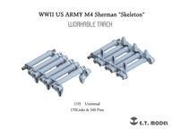 中古プラモデル 1/35 WWII アメリカ M4シャーマン中戦車用 「スケルトン」可動式履帯(3Dプリント製) ディ