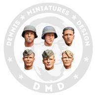 中古プラモデル 1/35 WW.II ドイツ陸軍兵士 頭部セット (6個入) レジンキャストキット [DHM35H01]
