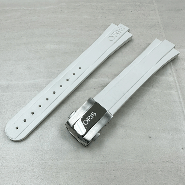 ORIS/オリス　純正ストラップ/ベルト　白ラバー&バックルセット　07 4 18 31　18mm