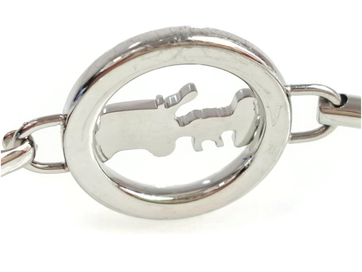  Coach COACH horse car Logo bangle hook type inside surroundings :16.5cm silver color YAS-11136