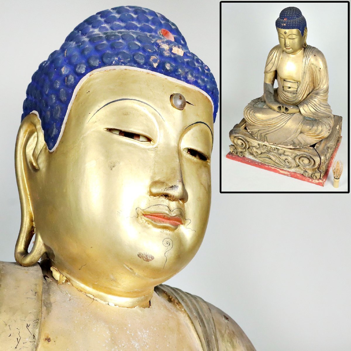 MAR209-2 白檀製 木彫阿弥陀如来坐像 仏像 仏教美術|彫刻、オブジェ MAR209-2 白檀製 木彫阿弥陀如来坐像 仏像 仏教美術|彫刻、オブジェ