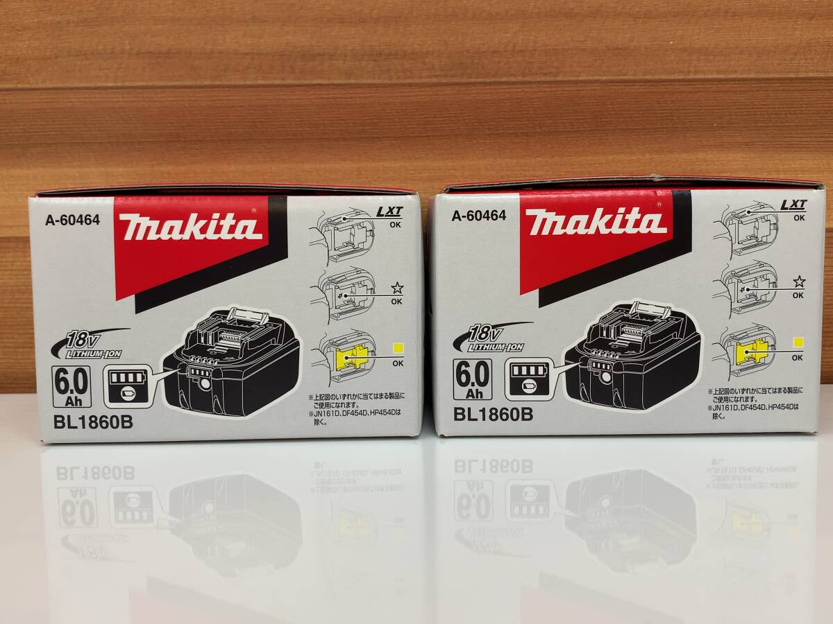 【未開封】 makita マキタ 18V 純正バッテリー BL1860B 6.0Ah 2個セット 急速充電対応 雪マーク有 I241217