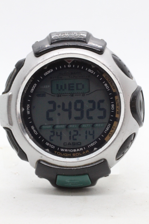 【CASIO プロトレック】PRG-50 10BAR STAINLESS STEEL BACK トリプルセンサー 中古品時計ヘッド 24.12.15